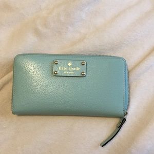 Kate spade wallet aqua blue